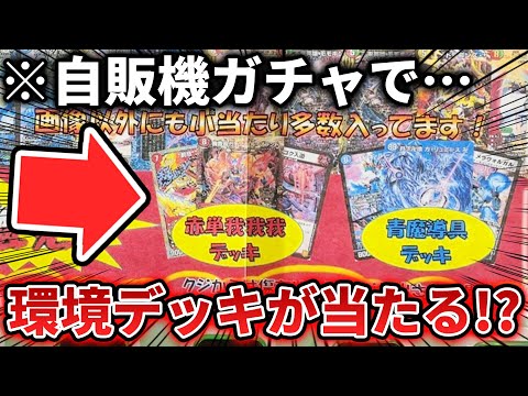 自販機なのに『大当たりは高級ガチデッキ』の珍しすぎるガチャを1万円分回してみた!!【デュエマ開封動画】